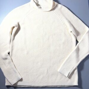 J. McLaughlin Cotton Women’s Cream Turtleneck Sweater